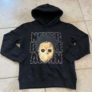 Vlone die vlone jason mask never broke again small hoodie sweater mens